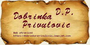 Dobrinka Privulović vizit kartica